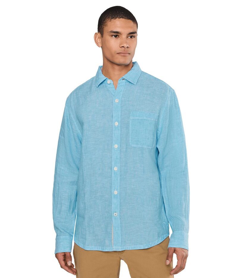 トッミーバハマ メンズ トップス シャツ Tommy Bahama Long Sleeve Paradise Breezer Glass Bead Blue ブルー