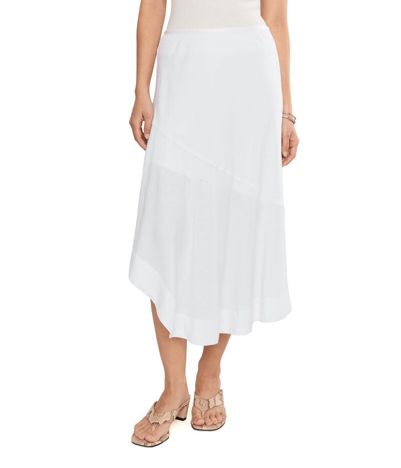 ニックプラスゾーイ レディース ボトムスカート プチ リネン Niczoe Petite Long Engagement Rumba Linen Skirt Paper White ホワイト