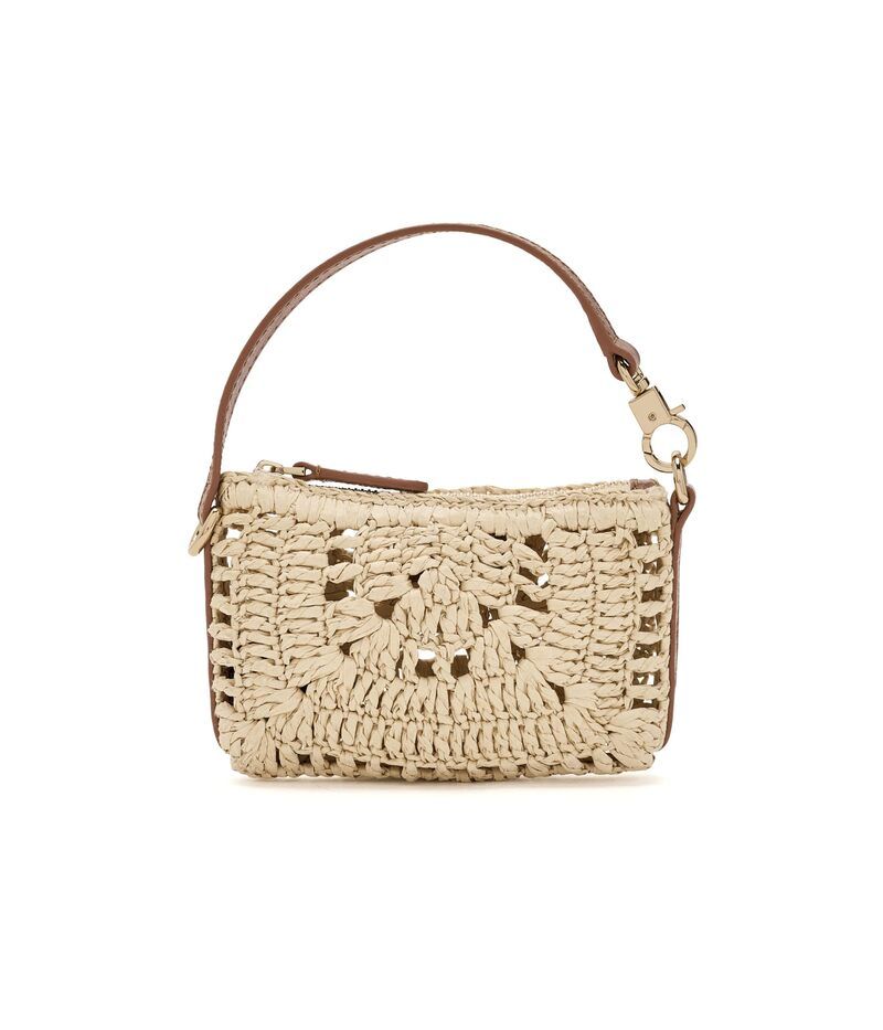 メイドウェル レディース バッグ ミニ Madewell Straw Mini Pouch Natural