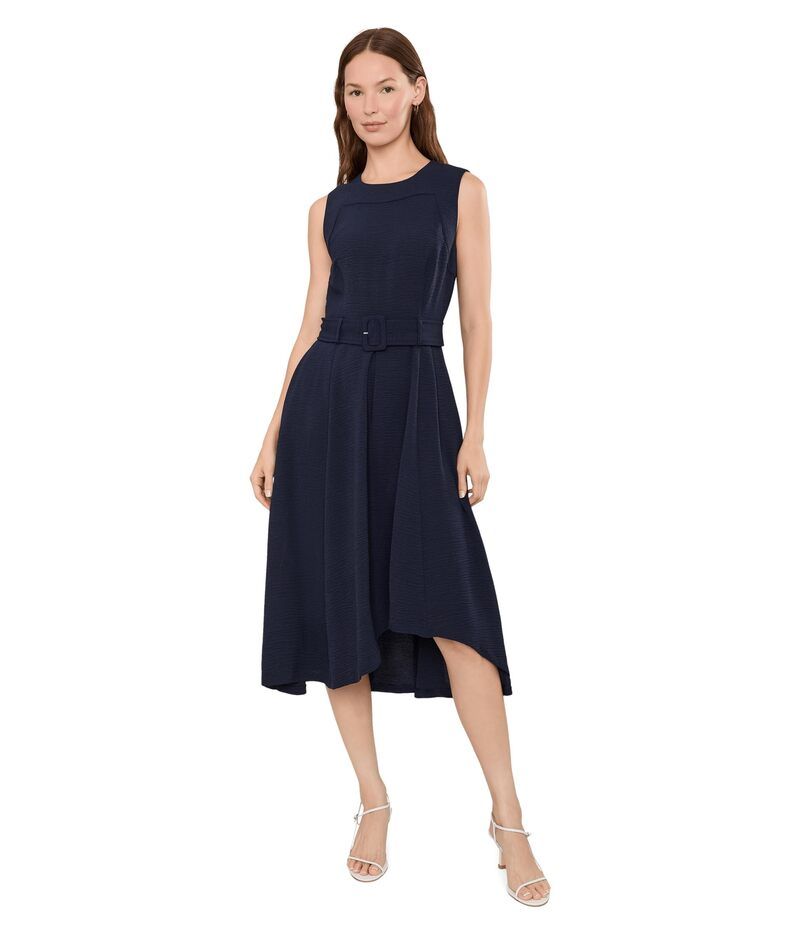 カルバンクライン レディース トップス ワンピース A ライン ノースリーブ Calvin Klein Sleeveless Belted High Low ALine Indigo インディゴ 27,170円