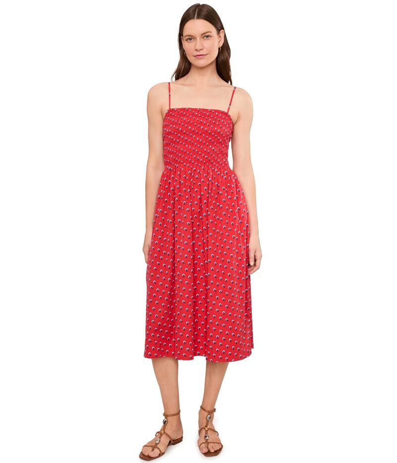 メイドウェル レディース トップス ワンピース Madewell Peony Dress Midweight Poplin Enamel Red レッド