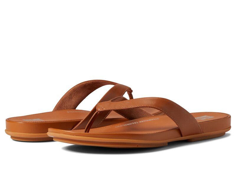 フィットフロップ レディース シューズ サンダル レザー Fitflop Gracie Leather FlipFlops Lightan タン