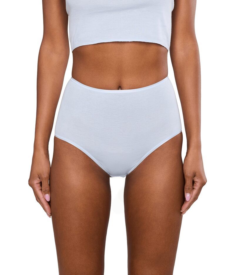ハンロ レディース アンダーウェア パンツ コットン Hanro Cotton Seamless Full Brief Blue Dove ブルー