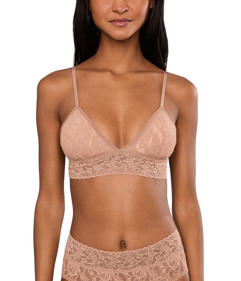 ハンキーパンキー レディース アンダーウェア ブラジャー レース Hanky Panky Signature Lace Padded Triangle Bralette Sun Tan タン