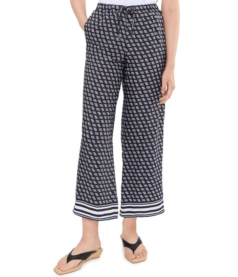 メイドウェル レディース ボトムス カジュアルパンツ プリント サテン Madewell Printed PullOn Satin Twill Classic Navy ネイビー