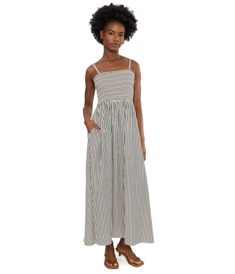 セセ レディース トップス ワンピース シャーリング マキシ Cece Smocked Tie Strap Maxi Dress Classic Navy ネイビー