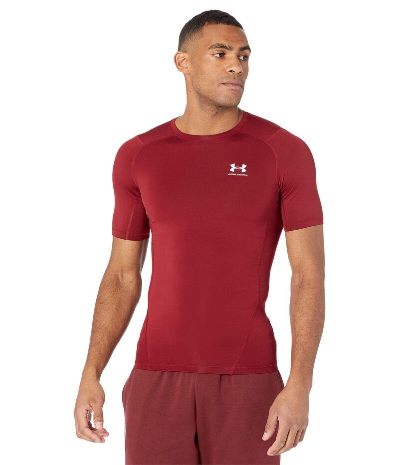 アンダーアーマー メンズ トップス シャツ Under Armour Heatgearmour Compression Short Sleeve CardinalWhite ホワイト