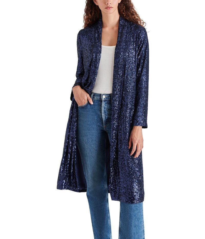 スティーブ マデン レディース トップス シャツ Steve Madden Show Stopper Duster Midnight Blue ブルー