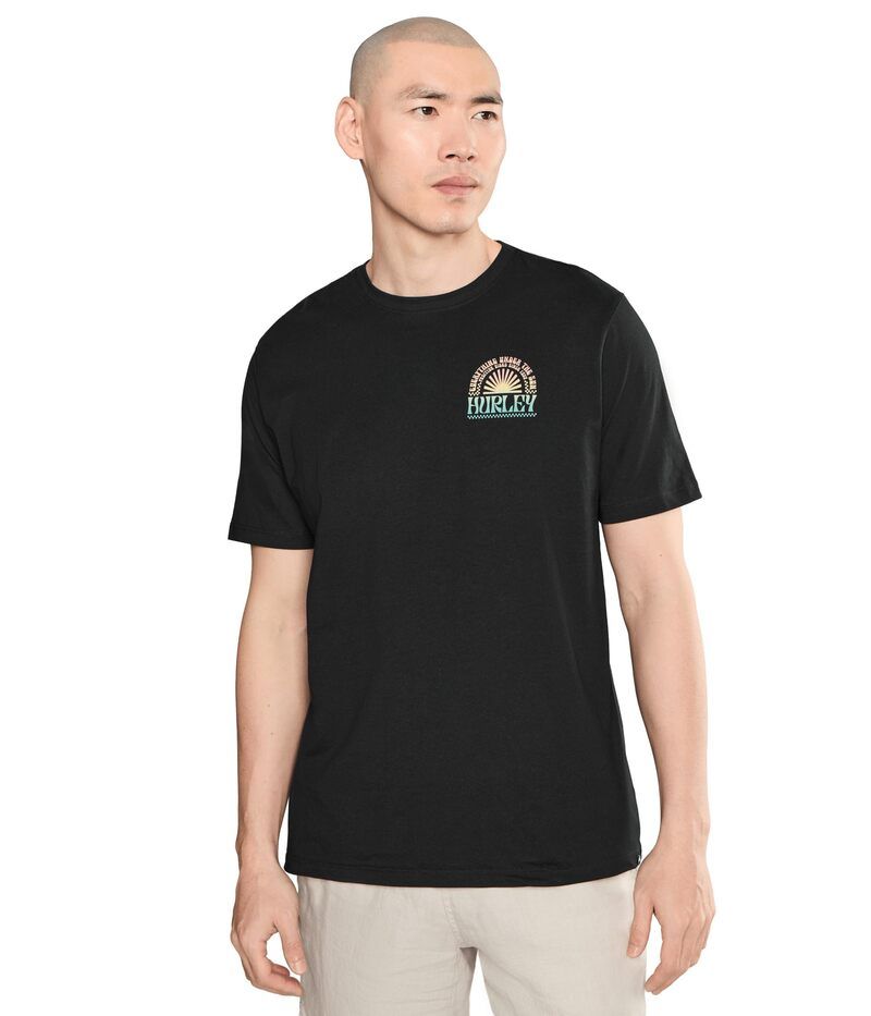 ハーレー メンズ トップス シャツ Hurley Glyphic Short Sleeve Black ブラック