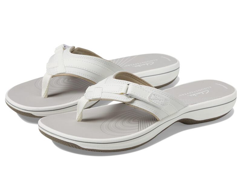 クラークス レディース シューズ サンダル Clarks Breeze Sea White Synthetic ホワイト