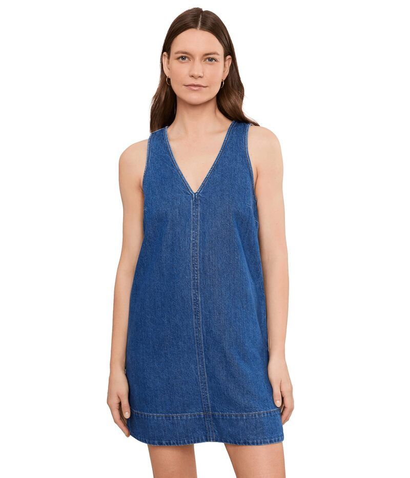 メイドウェル レディース トップス ワンピース Vネック ミニ Madewell VNeck Mini Dress In Marina Blue ブルー