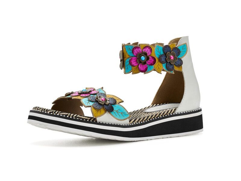 スプリングステップ レディース シューズ サンダル Lartiste By Spring Step Cruzer White Multi ホワイト