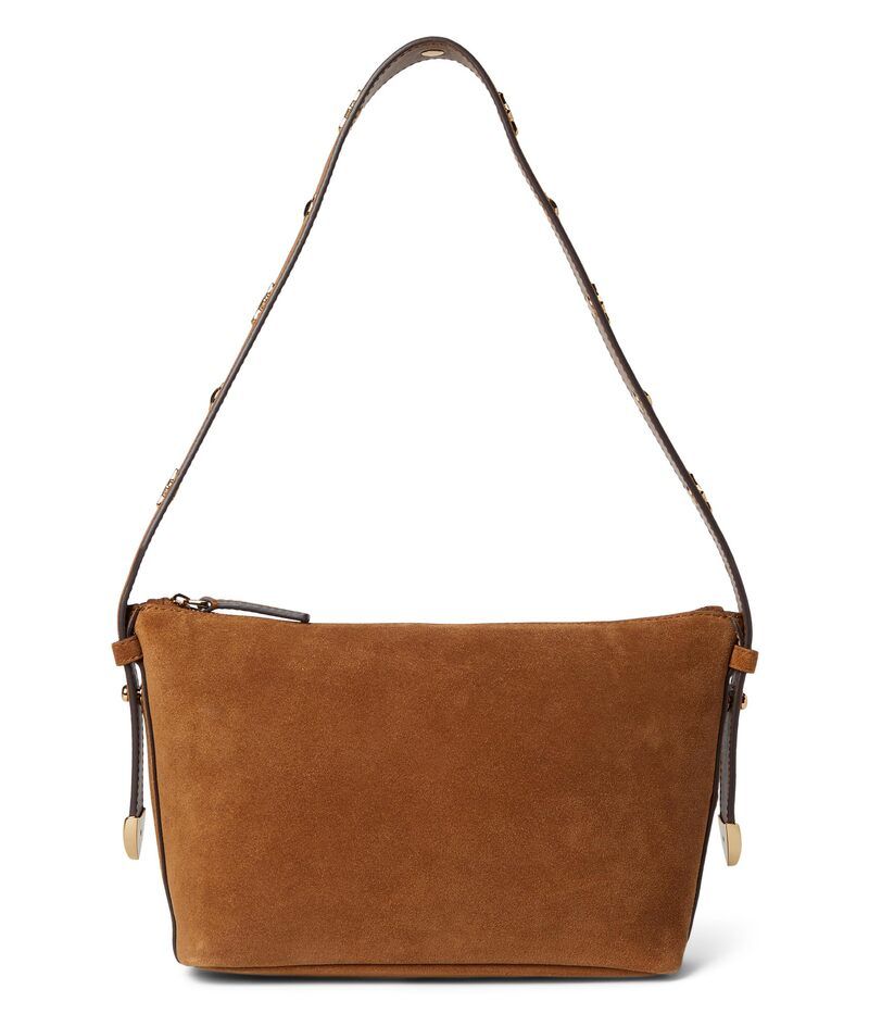 メイドウェル レディース バッグ スエード Madewell Suede Sun Stud Shoulder Aged Cognac