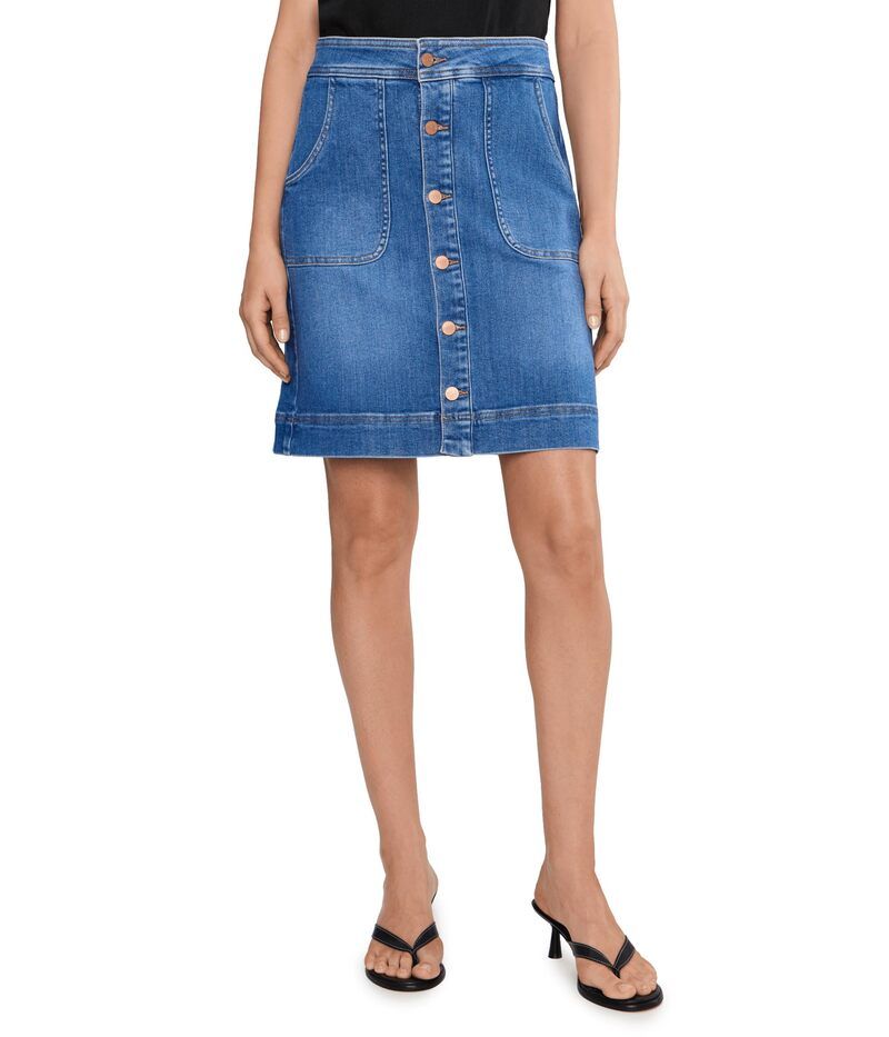 エヌワイディージェイ レディース ボトムスカート ヴィンテージ デニム Nydj Denim Skirt In Vintage Blue Paradise ブルー