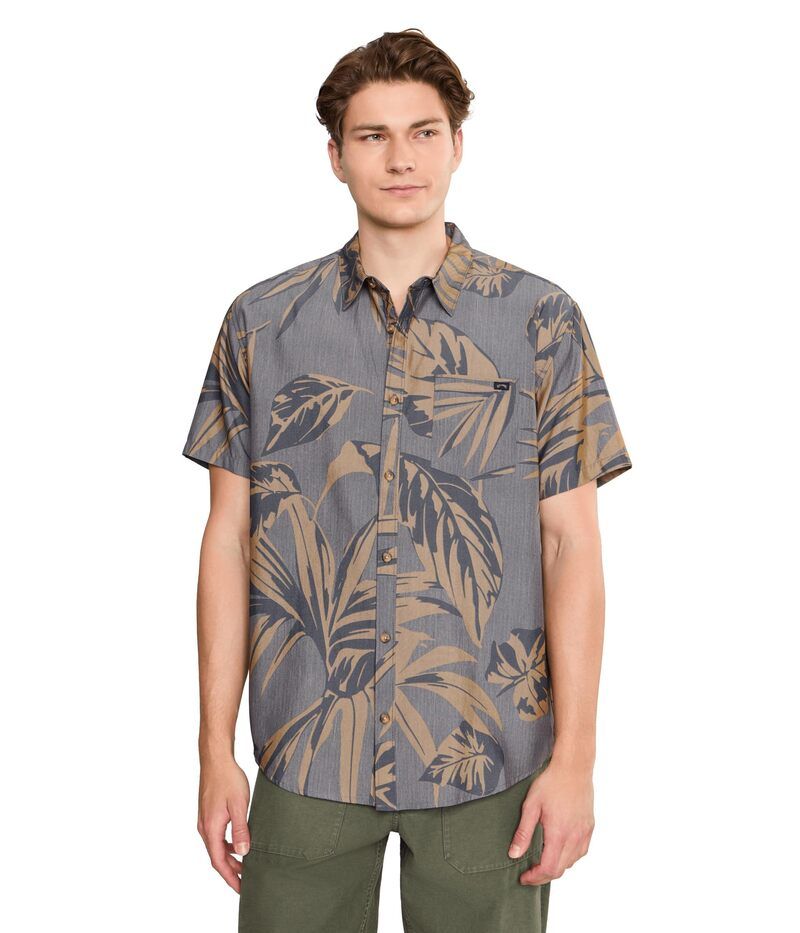 ビラボン メンズ トップス シャツ Billabong Sundays Lounge Short Sleeve Black ブラック
