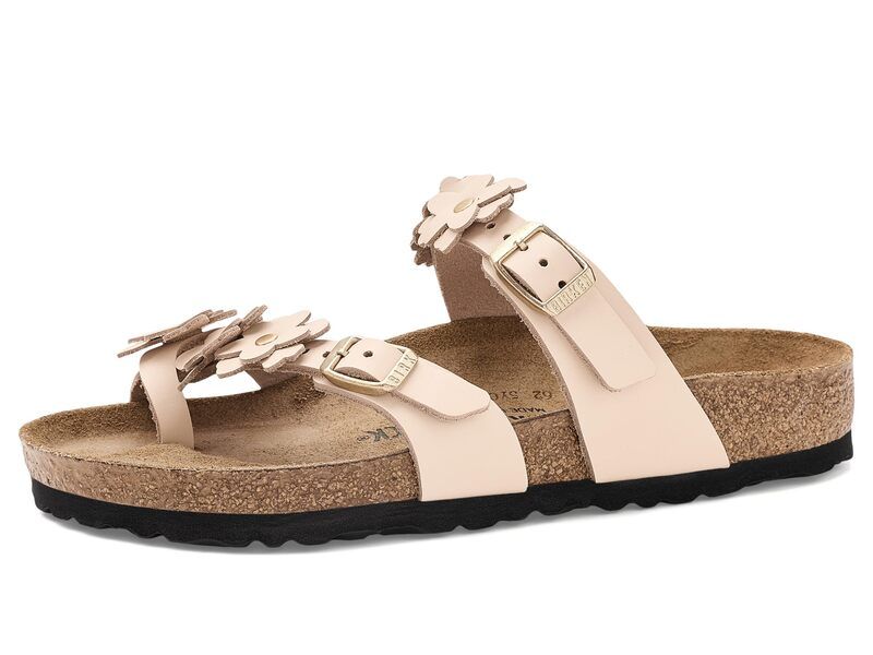 ビルケンシュトック レディース シューズ サンダル レザー Birkenstock Mayari Flowers Leather Light Rose