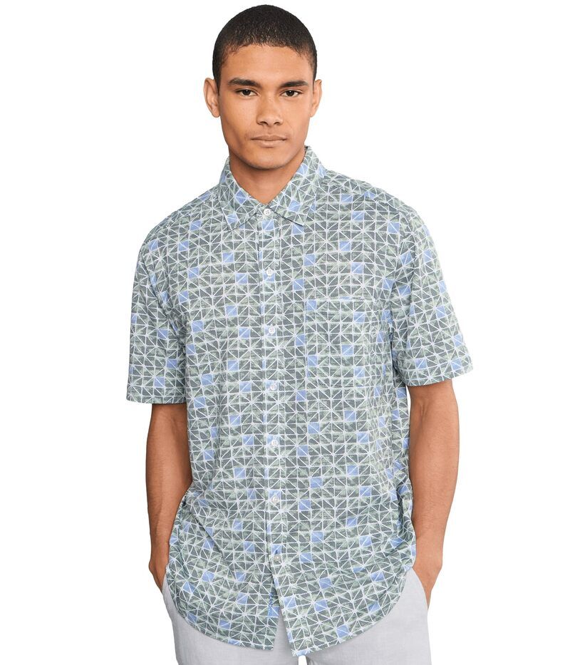トッミーバハマ メンズ トップス シャツ Tommy Bahama San Lucio Sol Geo Short Sleeve Shirt Pine Island