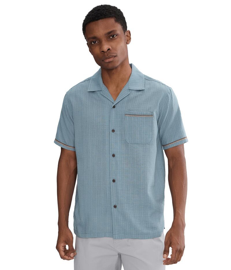 ハーレー メンズ トップス シャツ Hurley Lay Day Camp Short Sleeve Grey Teal グレー