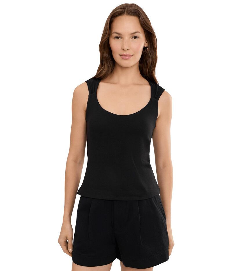 リヴァプール ロサンゼルス レディース トップス シャツ プチ ノースリーブ ニット Liverpoolos Angeles Petite Sleeveless Built In Bra Knitop Black ブラック
