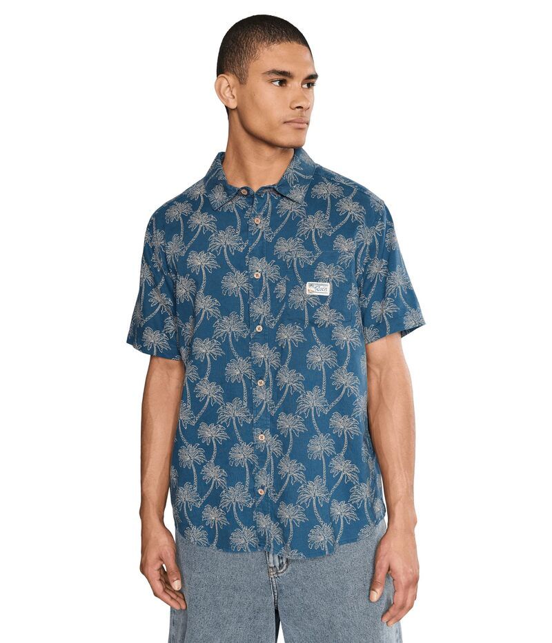 ルーカ メンズ トップス シャツ RVCA Exotica Short Sleeve Dark Denim デニム 12,760円