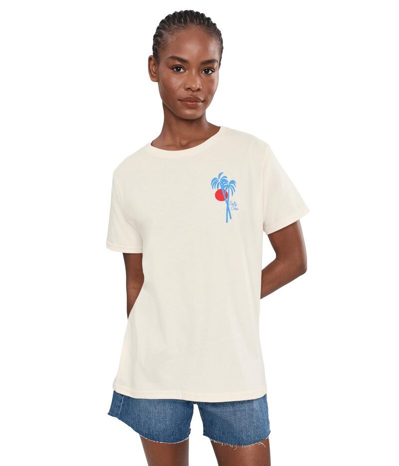 ソルティークルー レディース トップス シャツ Salty Crew Geo Palm BF Tee White ホワイト