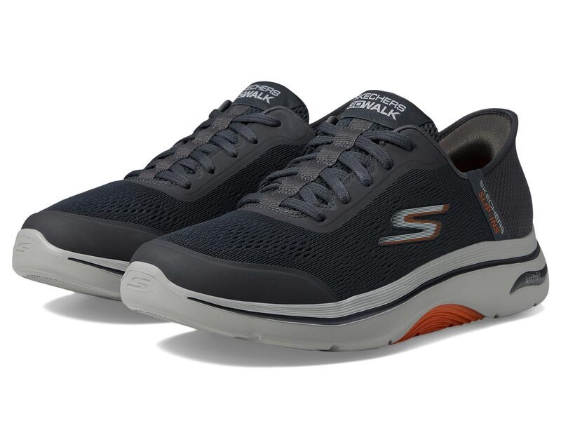 スケッチャーズ メンズ シューズ スニーカー SKECHERS Performance Hands Free SlipIns Go Walk Arch Fit 20 Simplicity 2 CharcoalOrange チャコール