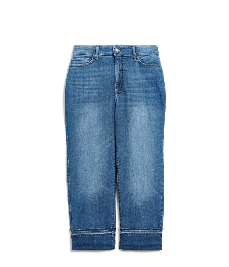 エヌワイディージェイ レディース ボトムス デニムパンツ プラスサイズ アンクル ジーンズ Nydj Plusize Bailey Relaxed Straight Ankle Raw Cuff Jeansun Soak