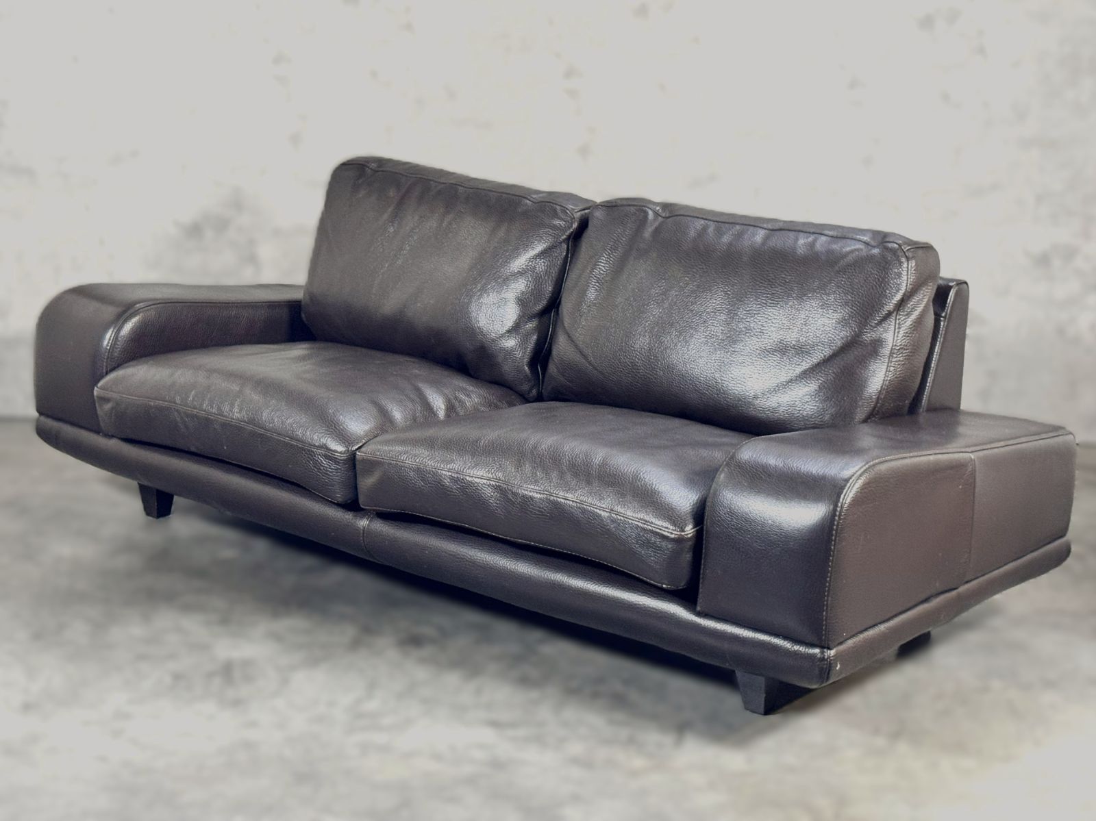 クリーニング済】ACTUS five by five 3350 本革ソファ 中古 i-00068