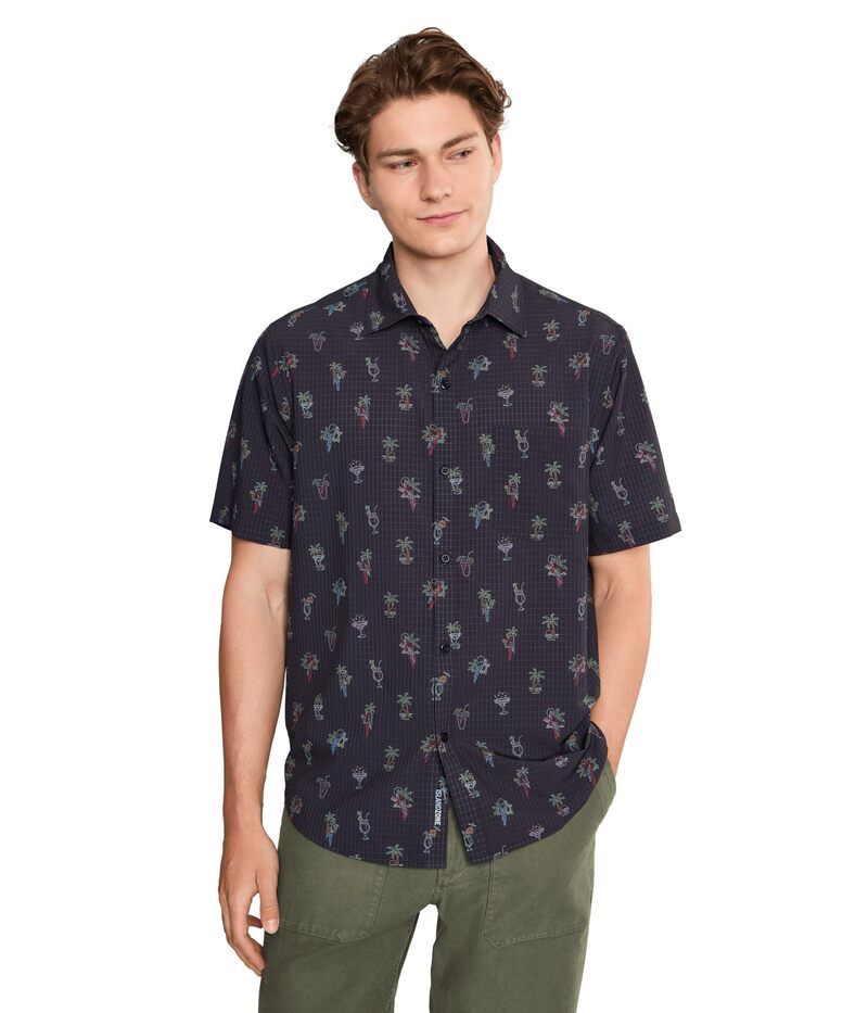 トッミーバハマ メンズ トップス シャツ Tommy Bahama Coast Neon Sips Matte Black ブラック