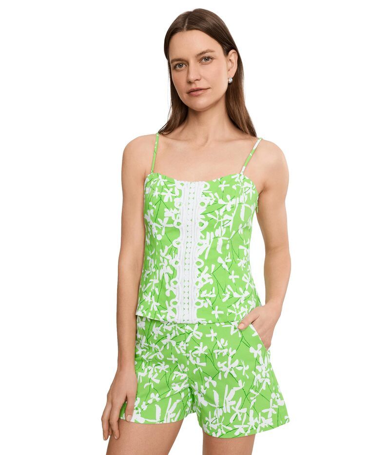 リリーピュリッツァー レディース トップス シャツ Lilly Pulitzer Shelli Stretch Top Crocodile Green グリーン