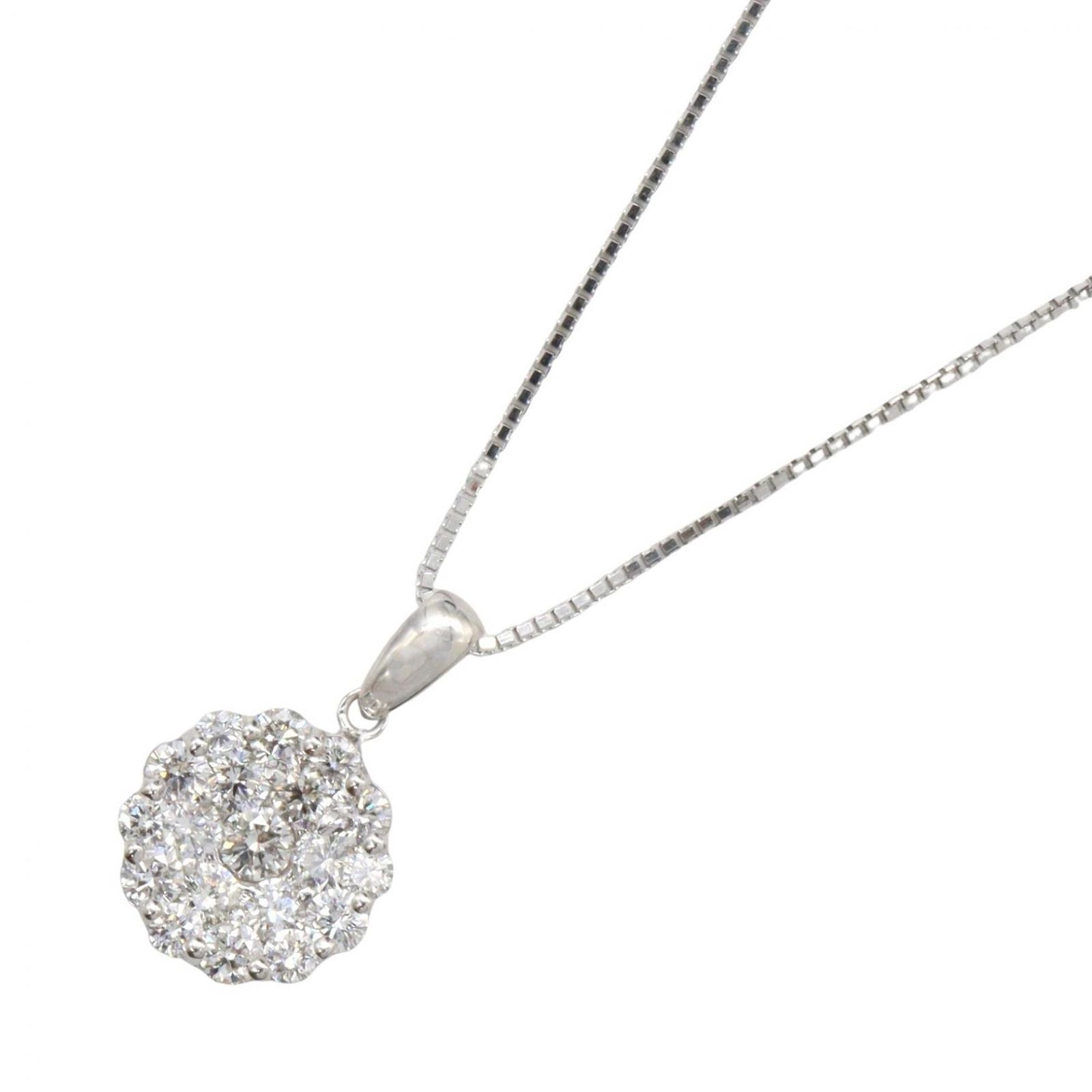 ジュエリー JEWELRY ネックレス ダイヤモンド ネックレス ﾀﾞｲﾔ 4.8g 首回45cm K18WG（ホワイトゴールド） ダイヤモンド ネックレス レディース Used A 142,400円