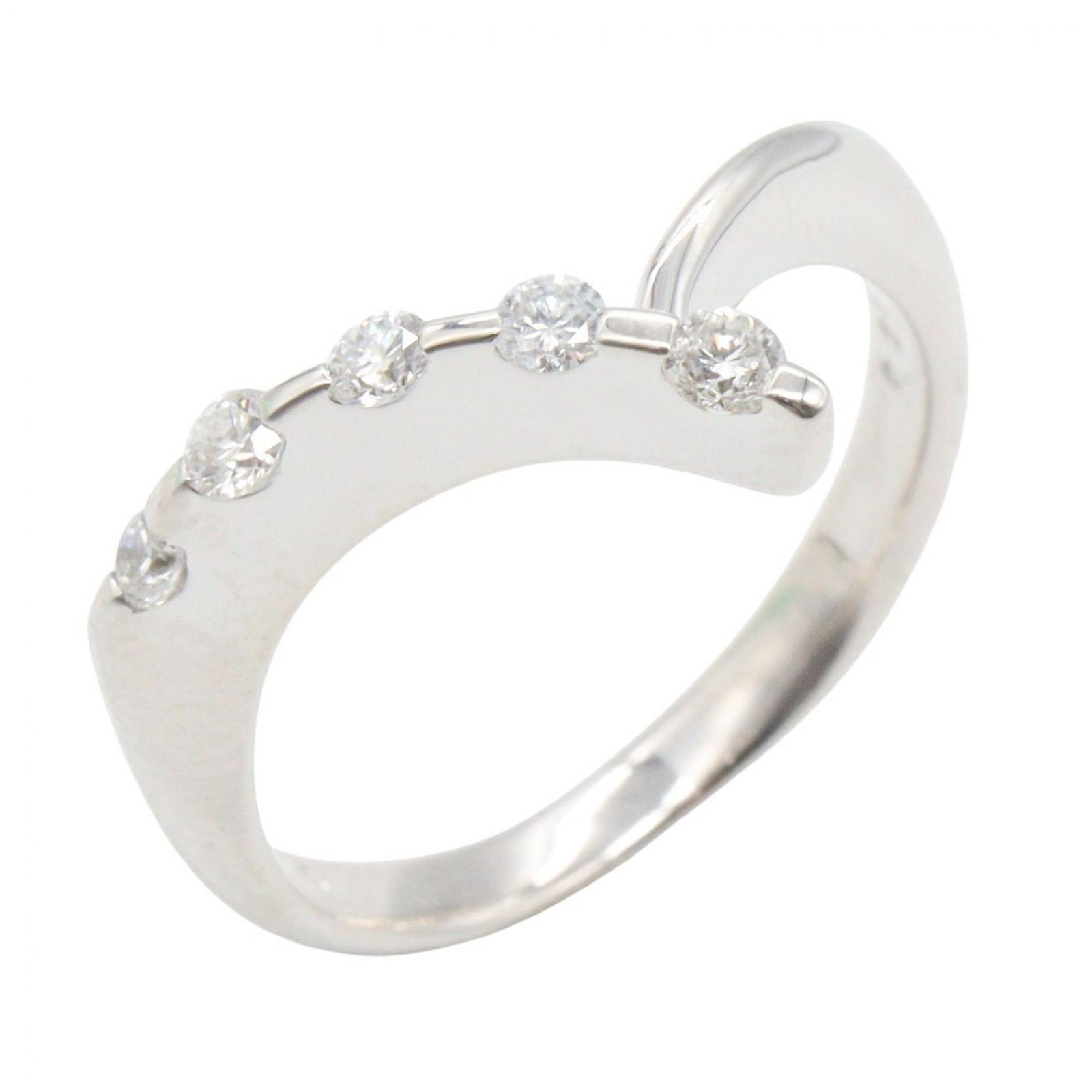 ジュエリー JEWELRY リング・指輪 ダイヤモンド リング ダイヤ 3.5g #9 K18WG(ホワイトゴールド) ダイヤモンド リング レディース Used A