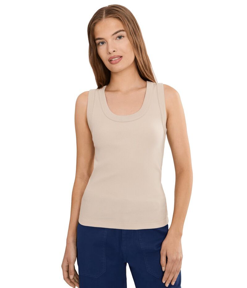 ニックプラスゾーイ レディース トップス シャツ プチ ニット Niczoe Petite Perfect Knit Rib Scoop Tank Macadamia 13,665円