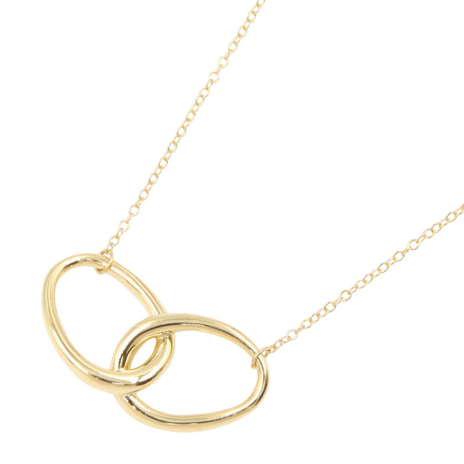 ティファニー TIFFANY＆CO ネックレス ダブルループ ネックレス 首回り42㎝ K18（イエローゴールド） ダブルループ ネックレス レディース Used A