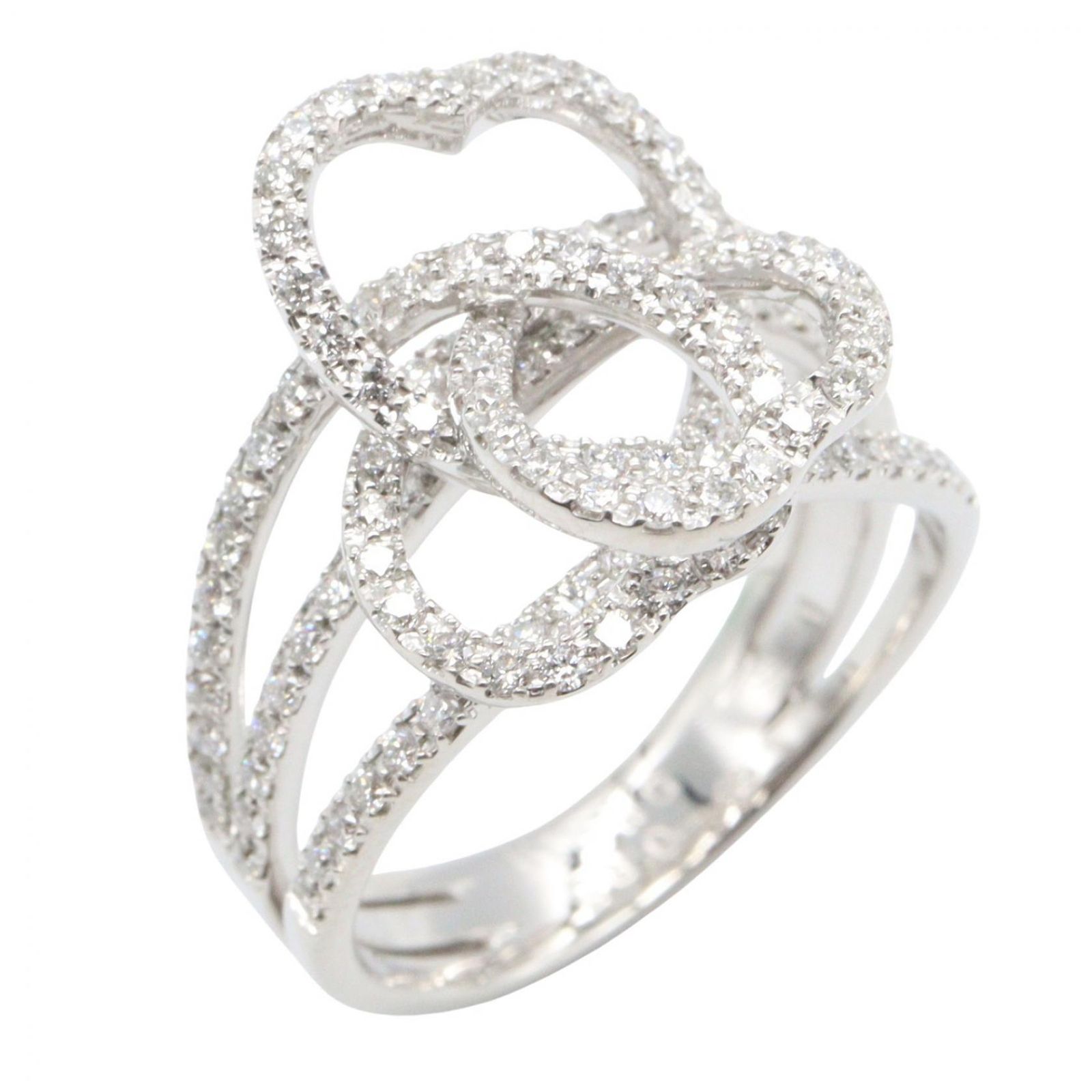 ジュエリー JEWELRY リング・指輪 ダイヤモンド リング ﾀﾞｲﾔ 5.7g #11.5 K18WG（ホワイトゴールド） ダイヤモンド リング レディース Used A