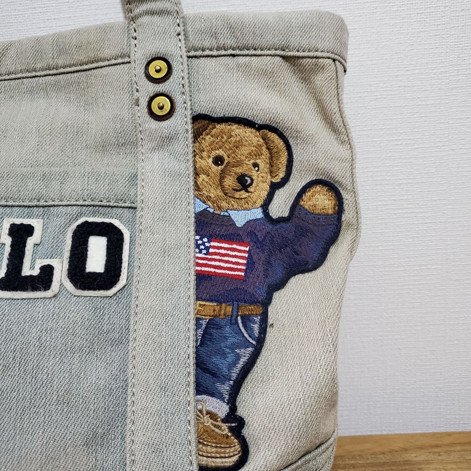 POLO RALPH LAUREN ポロラルフローレン ポロベア デニム トートバッグ 