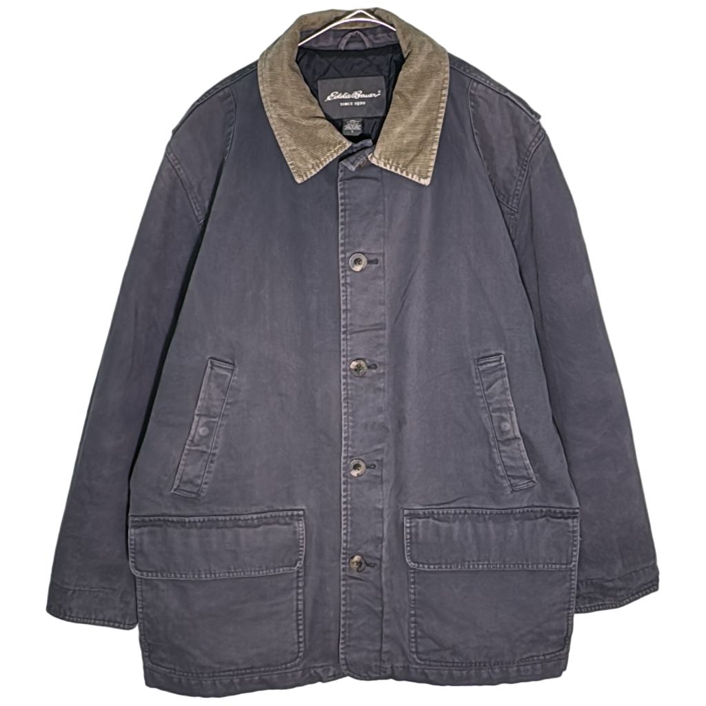Eddie Bauer エディーバウアー ハンティングジャケット アウトドア ネイビー(メンズ L)中古 古着 Y2023