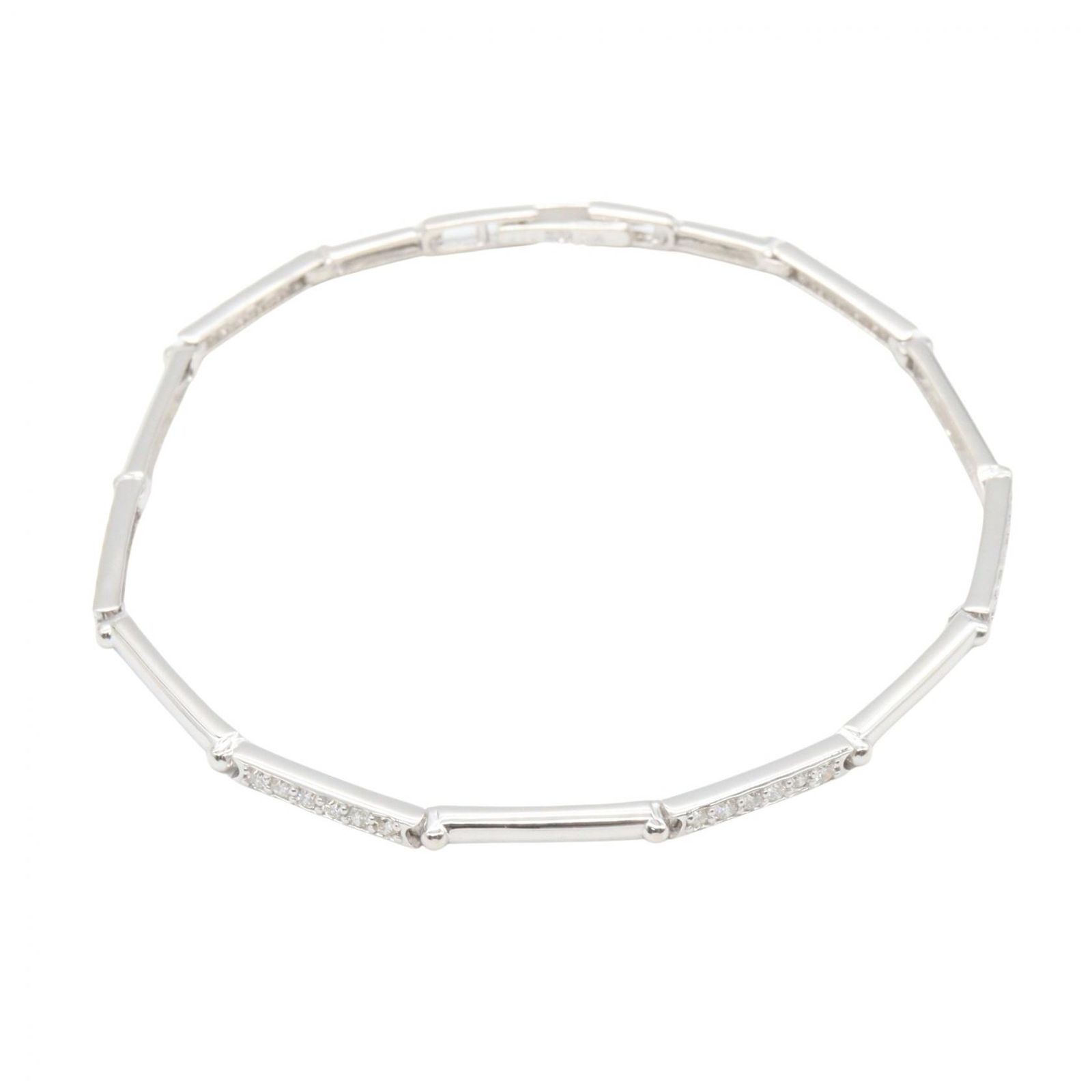 ジュエリー JEWELRY ブレスレット ダイヤモンド ブレスレット ﾀﾞｲﾔ 7.0g 腕回17.5cm K18WG（ホワイトゴールド） ダイヤモンド ブレスレット レディース Used A