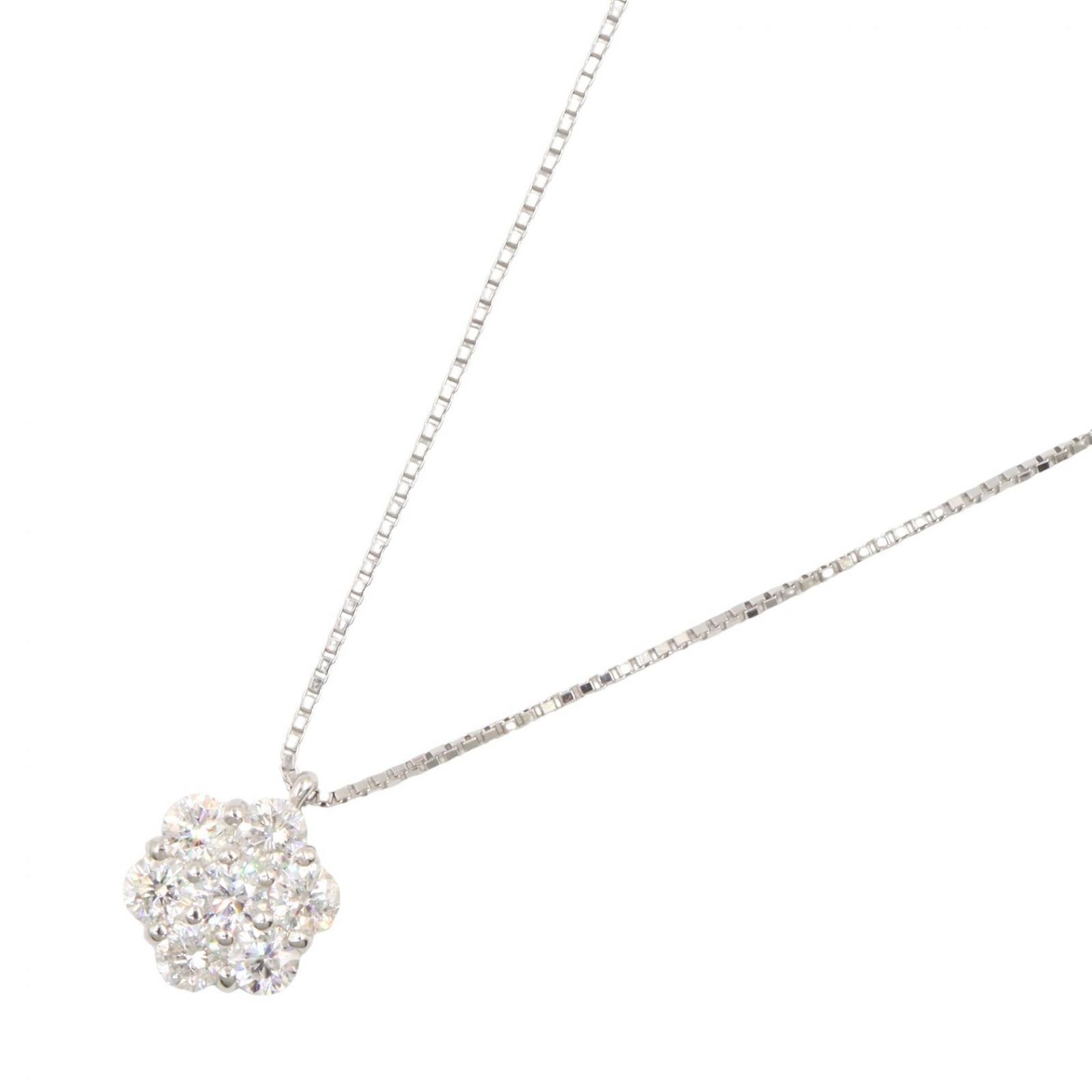 ジュエリー JEWELRY ネックレス ダイヤモンド ネックレス ﾀﾞｲﾔ 4.7g 首回り45㎝ Pt850プラチナ Pt900プラチナ ダイヤネックレス レディース Used A