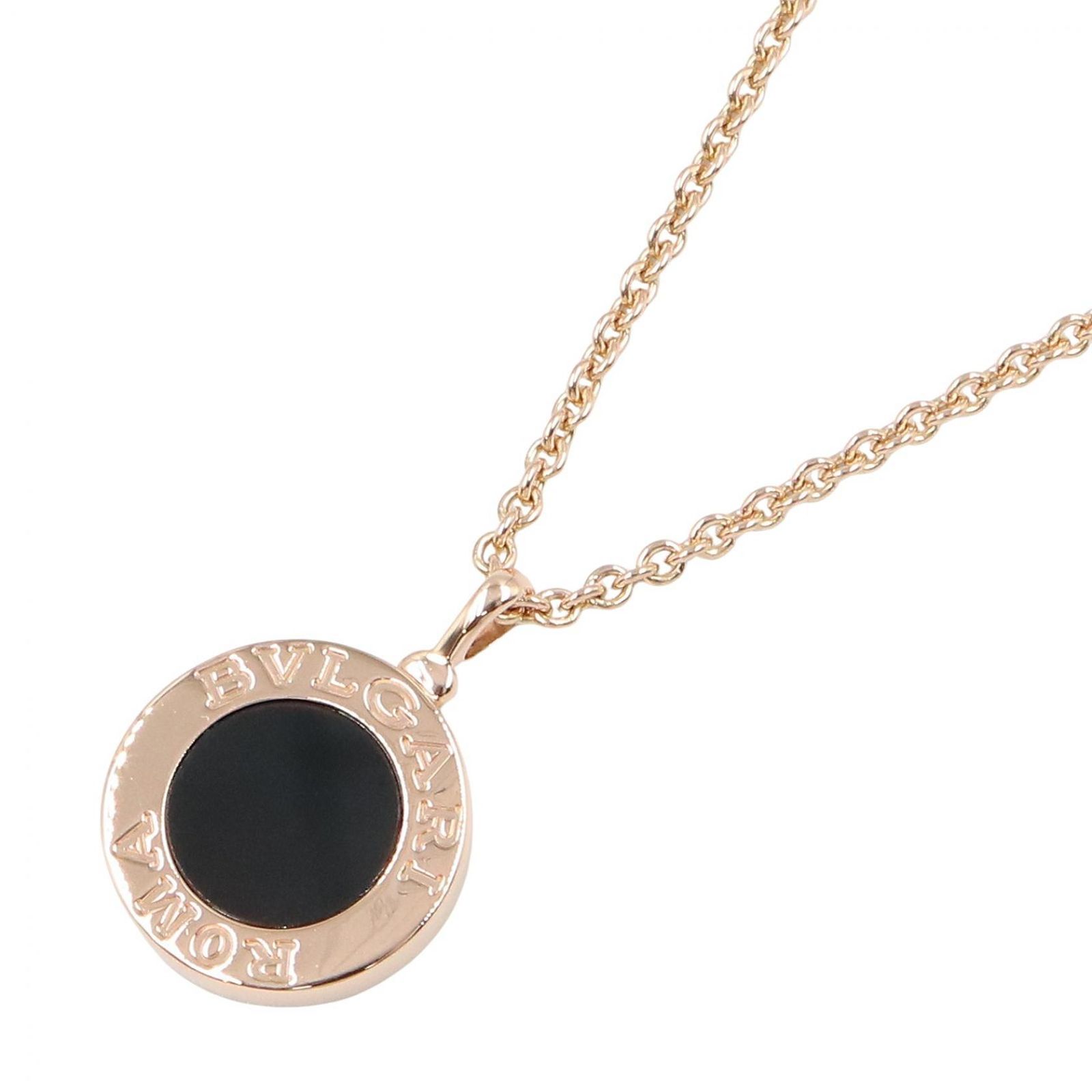 ブルガリ BVLGARI ネックレス ブルガリブルガリネックレス ダイヤ オニキス 350815 首回り42.5/45㎝ K18PG(ピンクゴールド) ダイヤモンド ブルガリブルガリネックレス ダイヤ オニキス