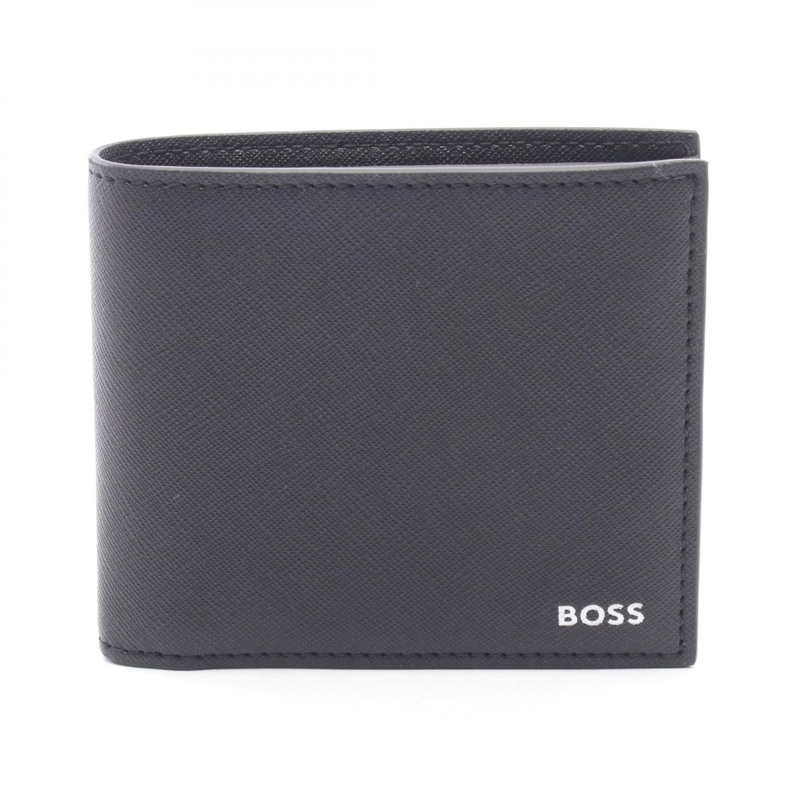 ヒューゴボス HUGO BOSS 二つ折り財布 50536710001 ブラック レザー 二つ折り財布 メンズ 新品