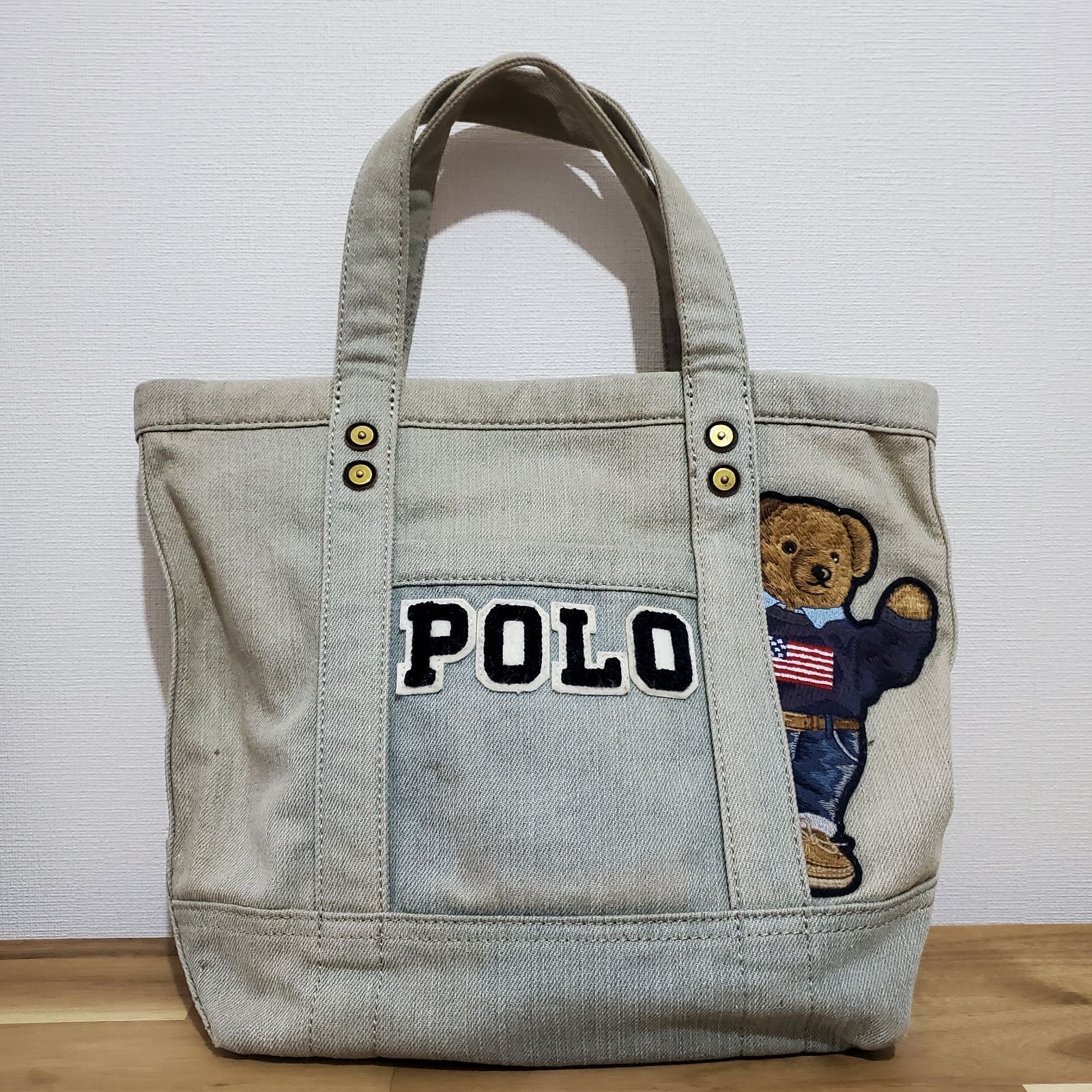 POLO RALPH LAUREN ポロラルフローレン ポロベア デニム トートバッグ 