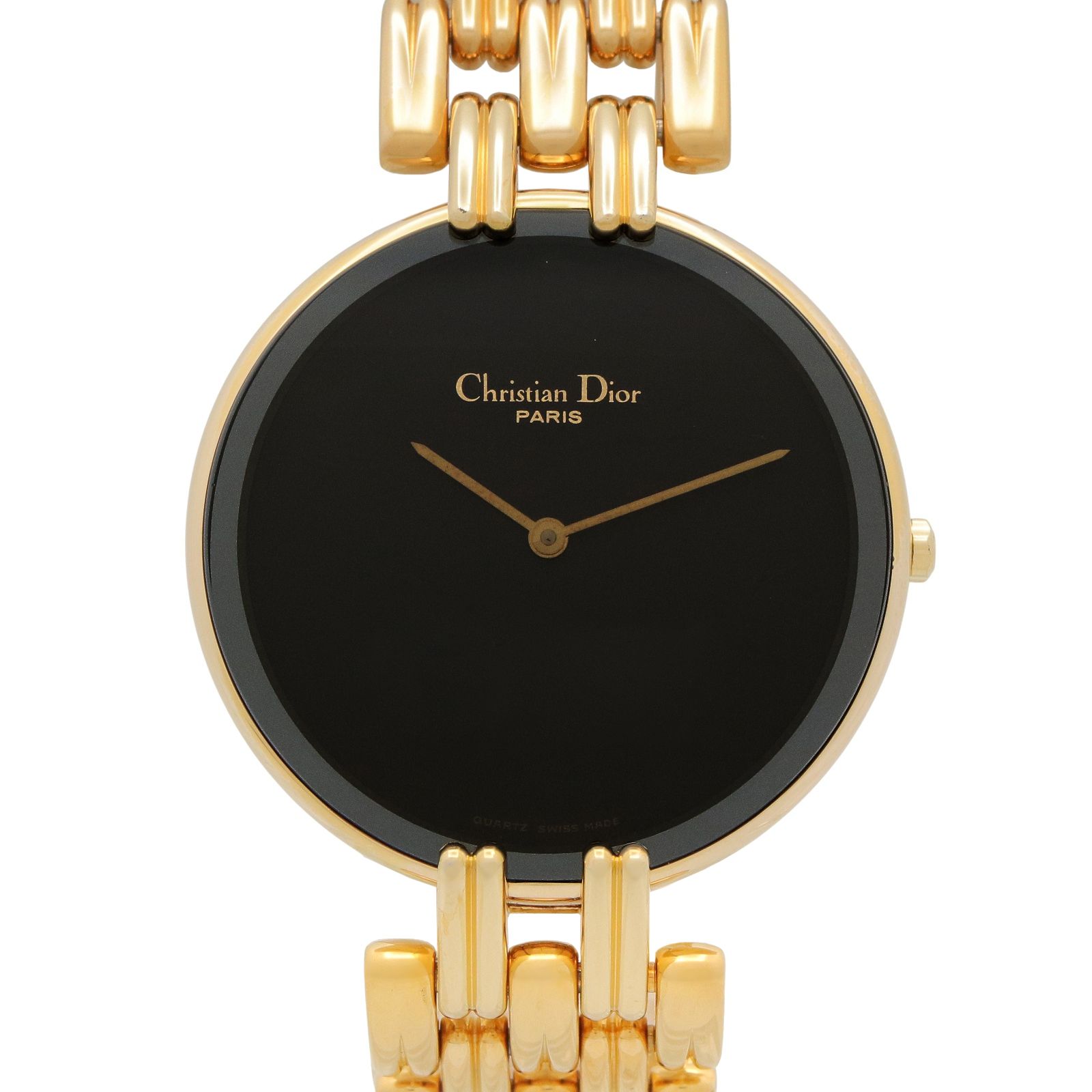 ディオール Dior 腕時計 バギラ 47 154-3 ブラック GP（ゴールドメッキ） バキラ レディース Used A 34,970円