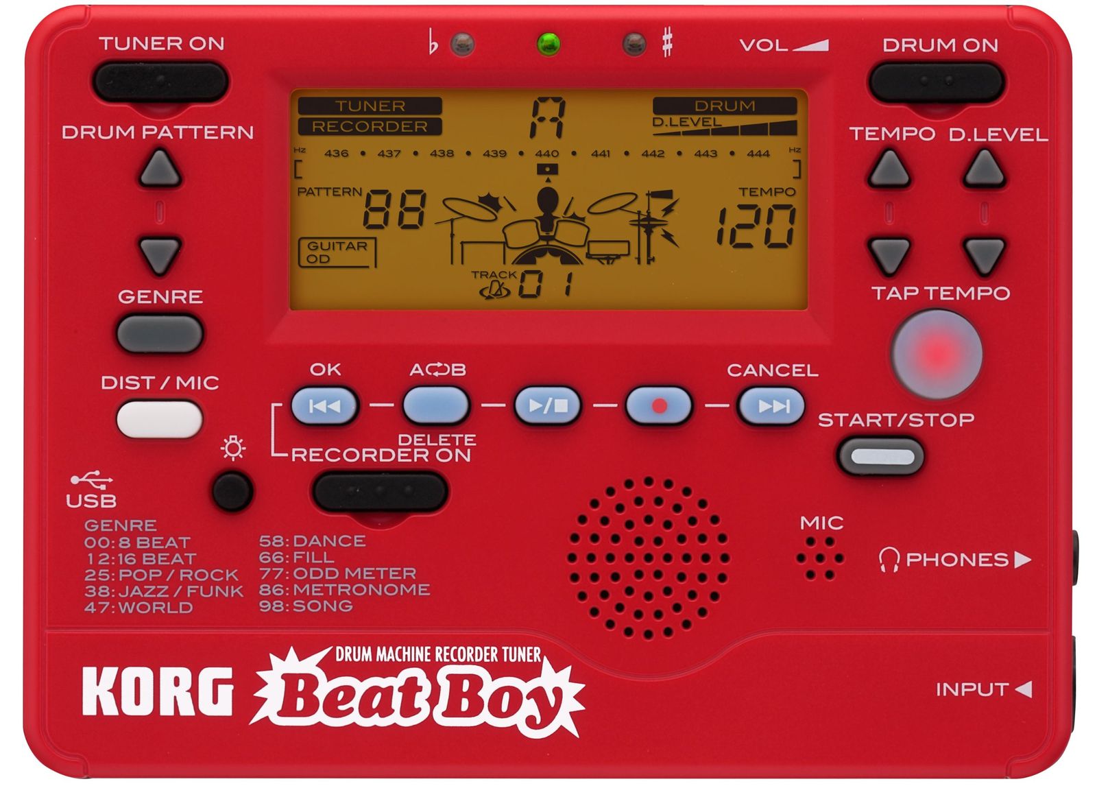 新品 KORG リズムマシン/レコーダー/チューナー/エフェクター Beat Boy ビートボーイ