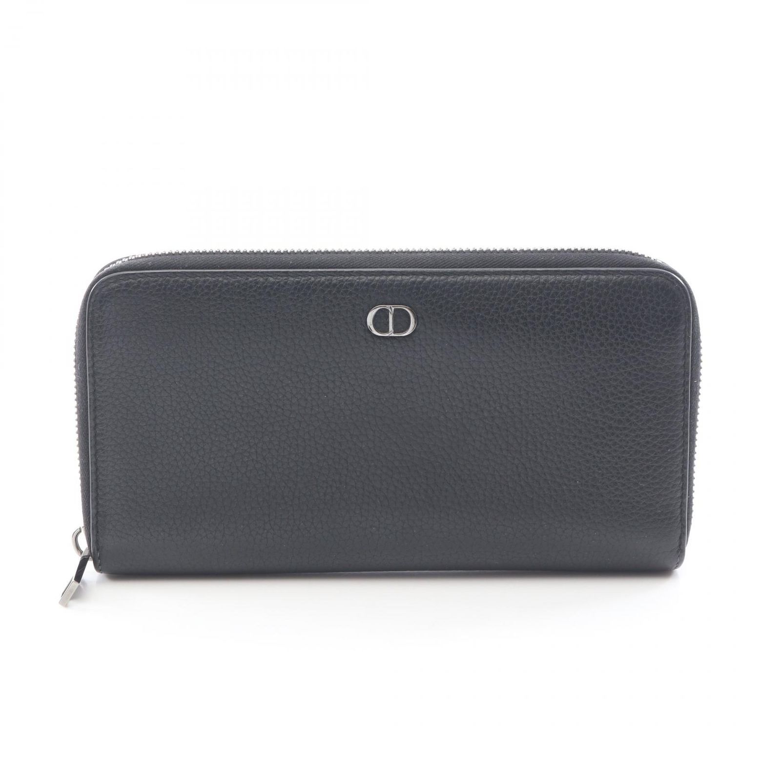 ディオール Dior ラウンド長財布 CD Icon ロングジップウォレット ブラック レザー ラウンド長財布 レディース Used B