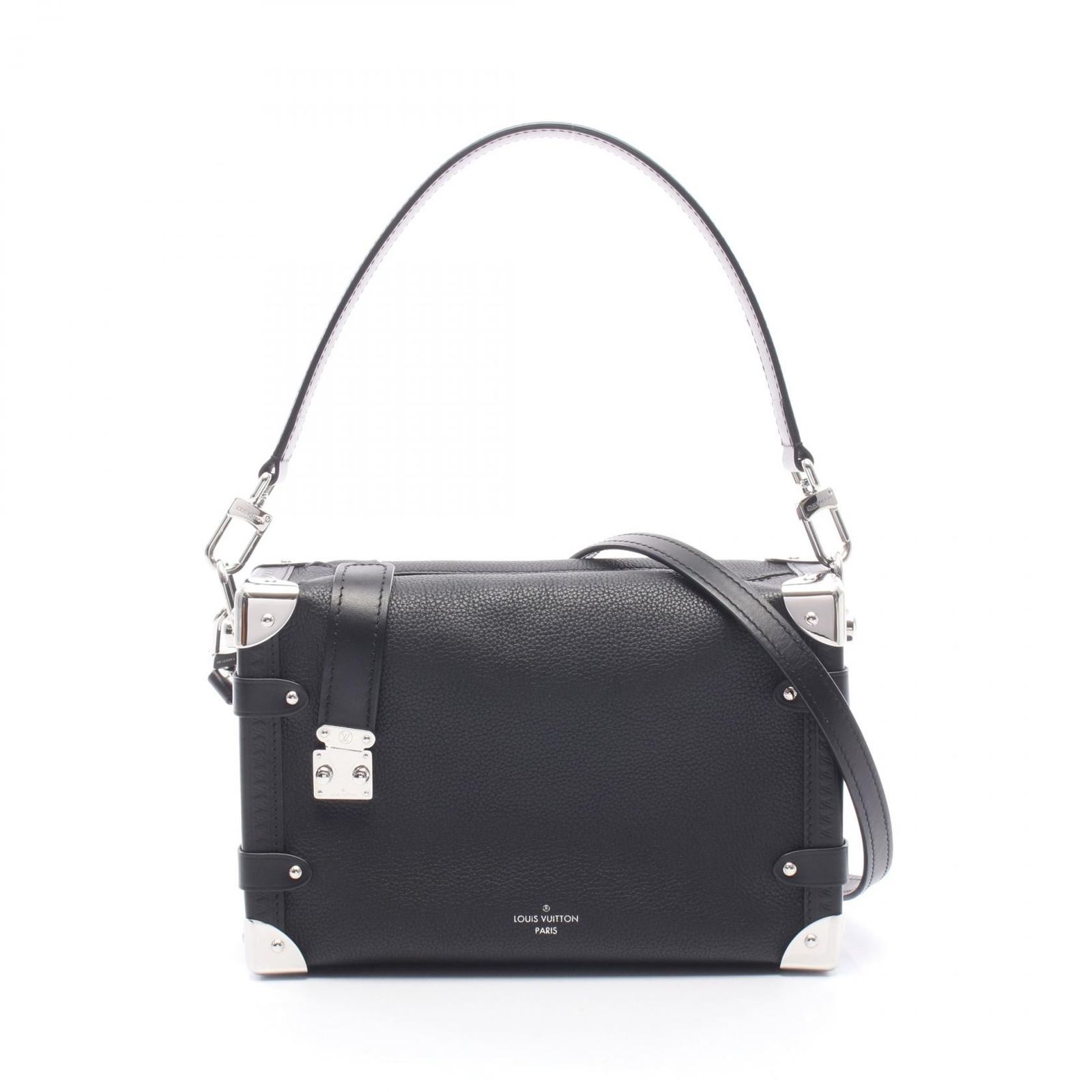 ルイ・ヴィトン LOUIS VUITTON ハンドバッグ サイドトランクMM 2WAY M25160 ノワール レザー サイドトランクMM レディース Used A