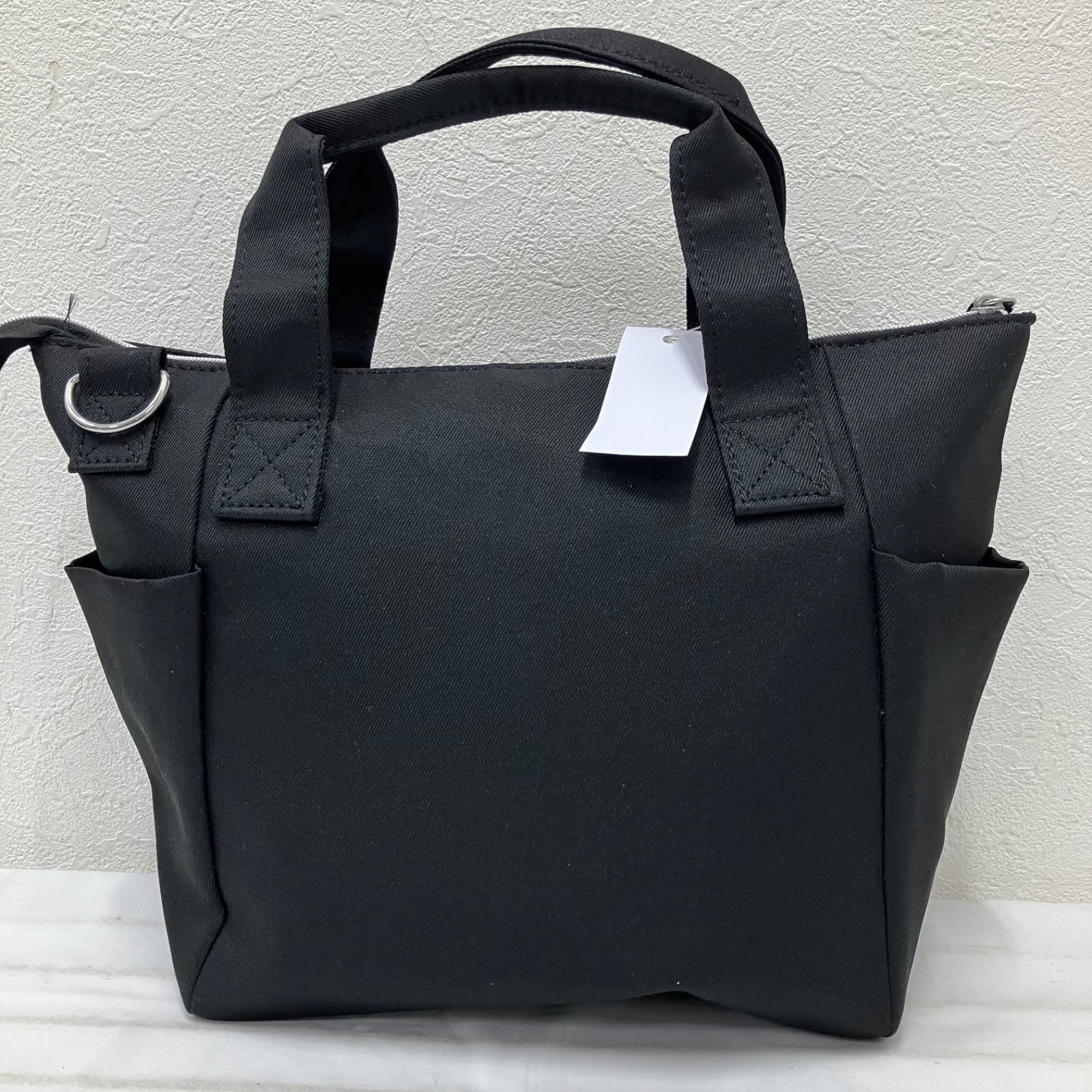 3524 MARY QUANT マリークワント ハンドバッグ 手提げ 黒 ナイロン 