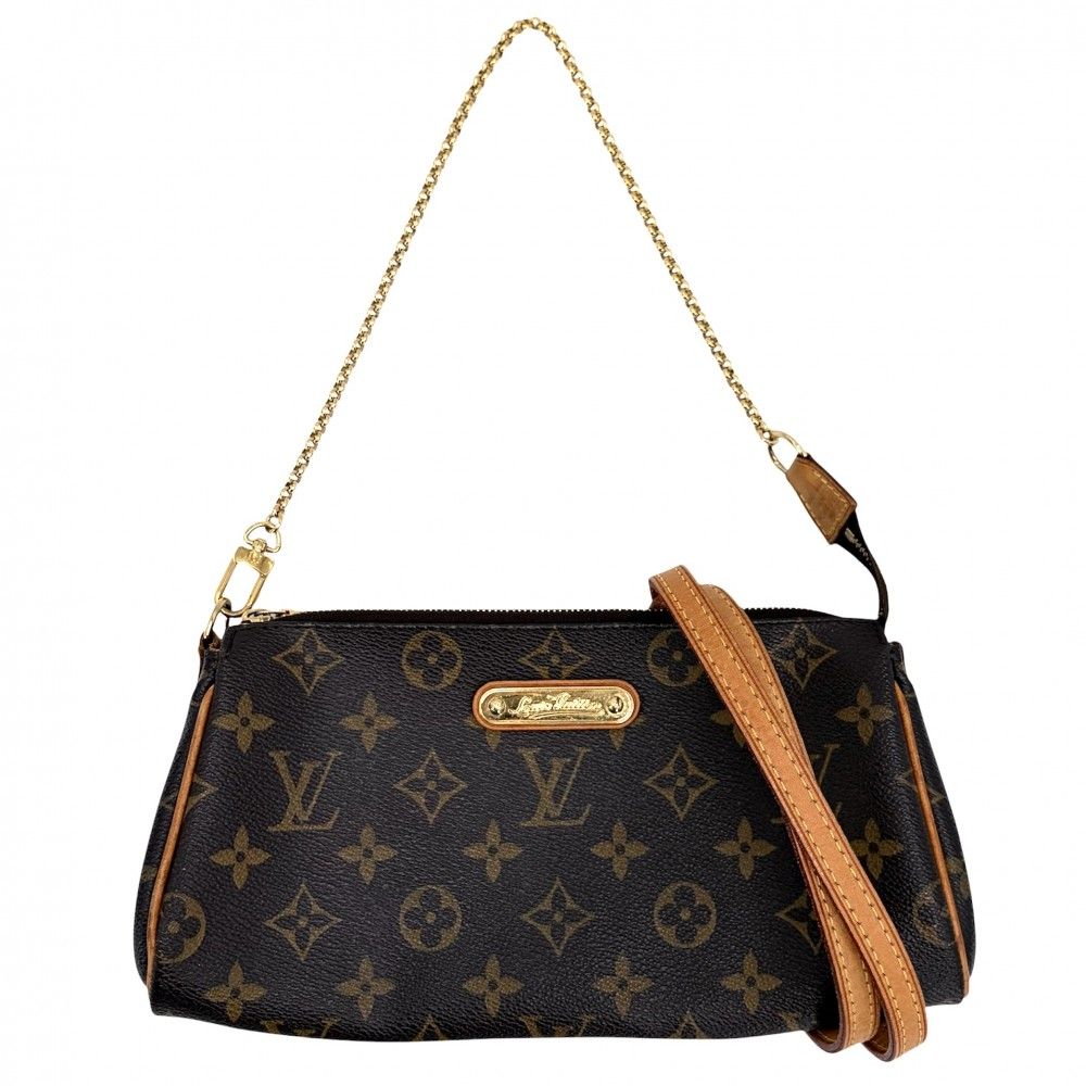 ルイヴィトン 2WAY レディース エヴァ ハンドバッグ ショルダーバッグ 肩掛け 斜め掛け LOUIS VUITTON M95567 モノグラムキャンバス ブラウン 茶 ゴールド金具【中古品】