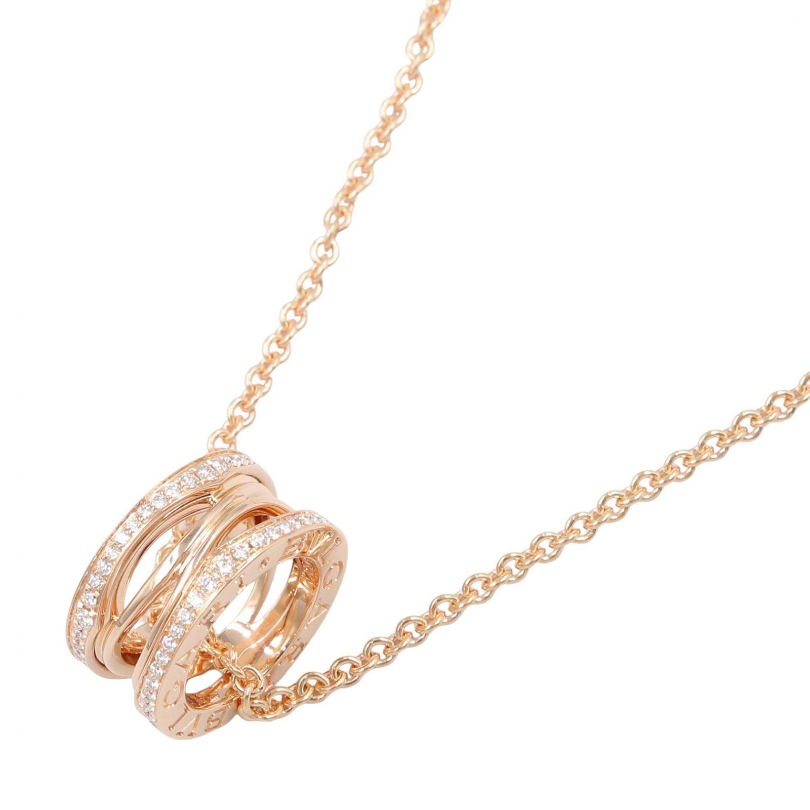 ブルガリ BVLGARI ネックレス B-zero1 ビーゼロワン ネックレス レジェンド ダイヤ 首回り38-45㎝ K18PG（ピンクゴールド） ダイヤモンド B-zero1 ネックレス レジェンド ダイヤ