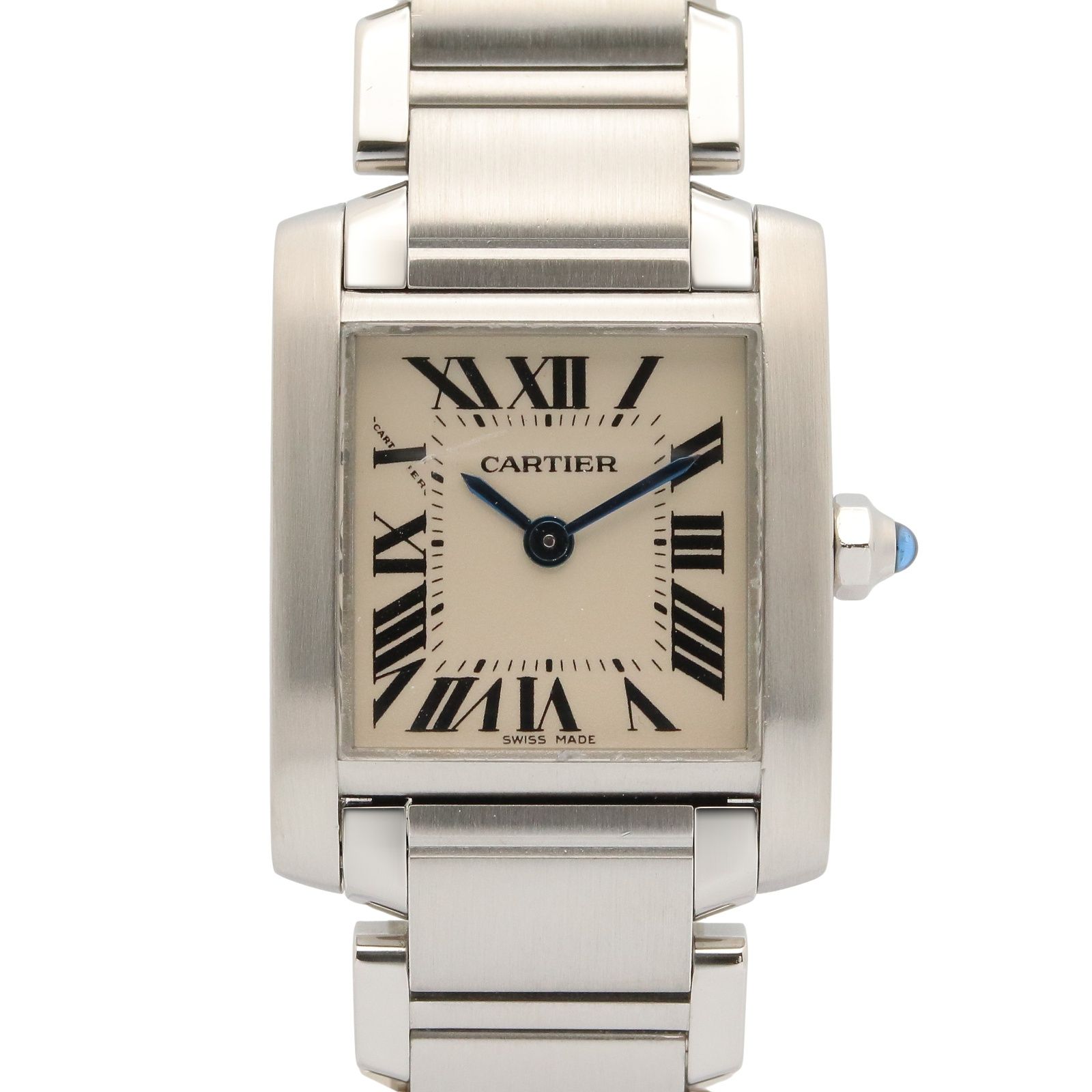 カルティエ CARTIER 腕時計 タンクフランセーズ SM W51008Q3 シルバー ステンレススチール タンクフランセーズ SM レディース Used A
